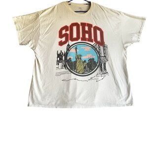 NOVAMEN SOHO NEW YORK CREAM SHORT SLEEVE T-SHIRT SZ 3XL